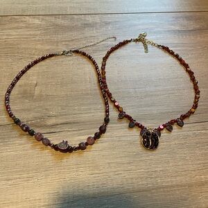 Pomegranate Beaded Necklace Set